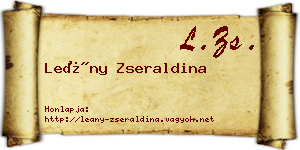 Leány Zseraldina névjegykártya
